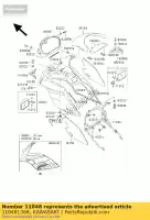 110481368, Kawasaki, staffa, calotta superiore kawasaki gpz  s ex500 e gpz500s uk 500 , Nuovo