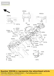 Qui puoi ordinare cofano, upp, m. P. Silver da Kawasaki , con numero parte 550281369GU: