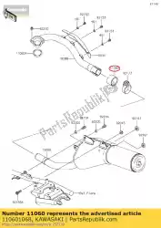 Here you can order the gasket,manifold exhau from Kawasaki, with part number 110601068: