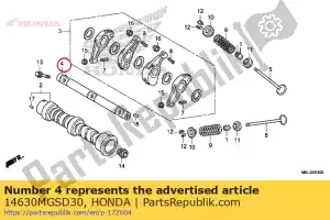 honda 14630MGSD30 arbre comp., culbuteur - La partie au fond