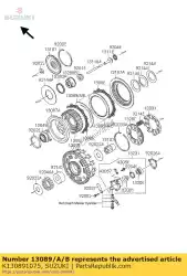 Here you can order the plate-clutch,t= from Suzuki, with part number K130891075: