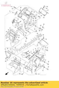 yamaha 3P62837J0000 amortecedor 5 - Lado inferior