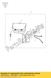 triumph A9910065 contre-écrou m8 fin - La partie au fond