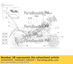 Tutaj możesz zamówić prawy kana? Powietrza. Kalkomania od Piaggio Group , z numerem części 2H000505: