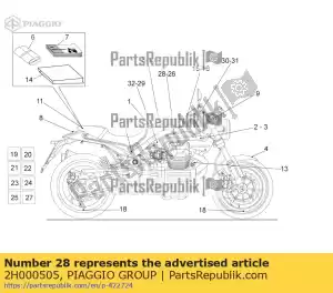 Piaggio Group 2H000505 prawy kana? powietrza. kalkomania - Dół