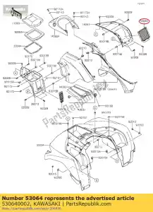 kawasaki 530640002 net-cargo kvf750-a1 - Lado inferior