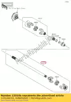 133100032, Kawasaki, 01 conjunto do eixo, lado do motor dianteiro kawasaki  800 2017 2018 2019 2020 2021, Novo