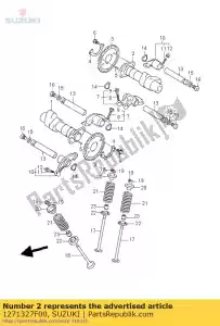 suzuki 1271327F00 camshaft,rear - Bottom side