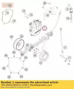 ktm 7813000230015 cubierta de encendido - Lado inferior