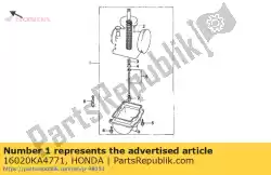 Ici, vous pouvez commander le aucune description disponible pour le moment auprès de Honda , avec le numéro de pièce 16020KA4771: