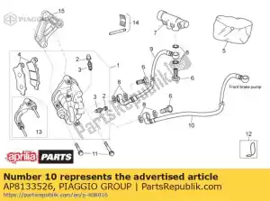 Piaggio Group AP8133526 manguera de freno delantero - Lado inferior