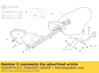 GU03476253, Piaggio Group, capot latéral droit noir moto-guzzi california stone touring pi cat 1100 2003, Nouveau