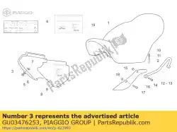 Here you can order the rh side cover black from Piaggio Group, with part number GU03476253: