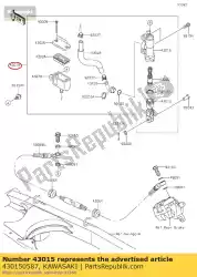 Here you can order the cylinder-assy-master,rr from Kawasaki, with part number 430150587: