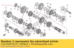 geen beschrijving beschikbaar op dit moment van Honda, met onderdeel nummer 23220HP1670, bestel je hier online: