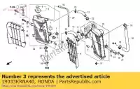 19033KRNA40, Honda, calandre, r. radiateur honda crf  x l r m crf250r 250 , Nouveau