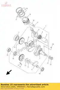 yamaha 5VLE16311000 pistão (std) - Lado inferior