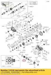 01 gear-comp,schuine kant,8t van Kawasaki, met onderdeel nummer 132160884, bestel je hier online: