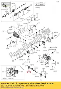 kawasaki 132160884 01 gear-comp,schuine kant,8t - Onderkant