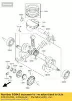 92043S008, Kawasaki, pino, 5x8 ksf400-a1 kawasaki kfx 400 2004 2005 2006, Novo