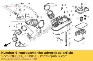 Honda 17255MM8000 tubo a, conectando - Lado inferior