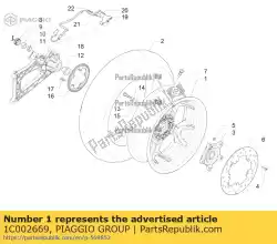 Qui puoi ordinare hinterrad 4. 50x14 da Piaggio Group , con numero parte 1C002669: