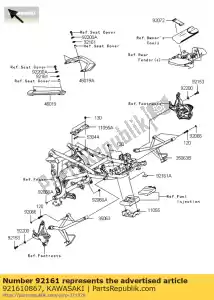 Kawasaki 921610867 amortisseur, 14x22x3 - La partie au fond