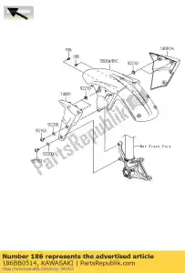 kawasaki 186BB0514 bolt-upset-wp common - Dół