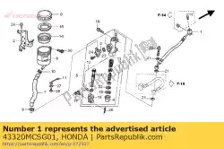 Aqui você pode pedir o mangueira comp. A, freio secundário em Honda , com o número da peça 43320MCSG01: