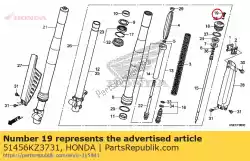 Here you can order the bolt, plug from Honda, with part number 51456KZ3731: