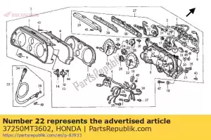 honda 37250MT3602 toerenteller assy. (tpm) - Onderkant