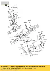 Here you can order the bracket,cowling,lwr zx900-a1 from Kawasaki, with part number 110431873: