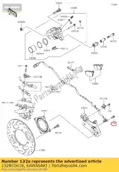 Qui puoi ordinare bullone a flangia-piccole, 6x18 da Kawasaki , con numero parte 132BC0618: