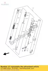 Suzuki 5114801DD0 gasket - Bottom side