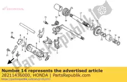 Here you can order the pinion, kick starter (27t) from Honda, with part number 28211436000: