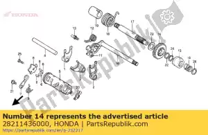 honda 28211436000 rondsel, kickstarter (27t) - Onderkant