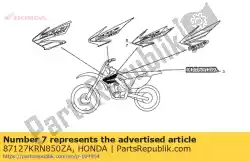 mark, l. Radiator mantel van Honda, met onderdeel nummer 87127KRN850ZA, bestel je hier online: