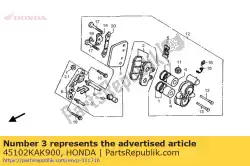 Ici, vous pouvez commander le aucune description disponible pour le moment auprès de Honda , avec le numéro de pièce 45102KAK900: