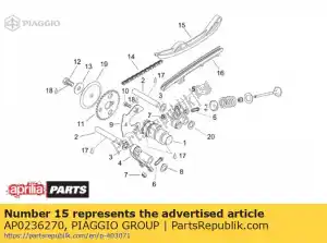 Piaggio Group AP0236270 chain guide plate - Bottom side