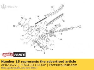 aprilia AP0236270 chain guide plate - Bottom side