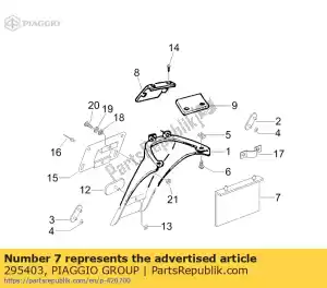 Piaggio Group 295403 proteção - Lado inferior