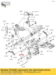 kawasaki 921531428 bolt,flanged,10x170 er650a6s - Bottom side