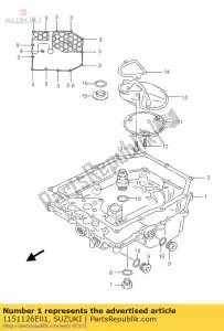 suzuki 1151126E01 panela, óleo - Lado inferior