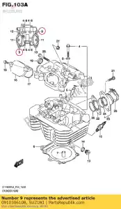 Suzuki 0910306108 parafuso - Lado inferior