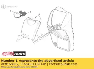 Piaggio Group AP8168092 front cover grey - Left side