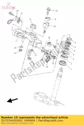 houder, handvat lager van Yamaha, met onderdeel nummer 3D7234420000, bestel je hier online: