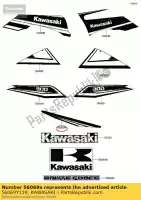 56069Y119, Kawasaki, patrón, cubierta lateral, rr, rh kvf30 kawasaki  brute force 300 2016 2017 2018, Nuevo