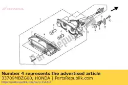 Here you can order the packing, taillight from Honda, with part number 33709MBZG00:
