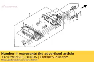 Honda 33709MBZG00 verpakking, achterlicht - Onderkant