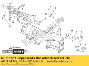 aprilia AP8134389 spulenunterstützung. rh - Unterseite